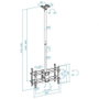 Tooq Soporte de Techo para 2 Pantallas 43-86 pulgadas XL Negro